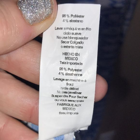 Retro funky geometric print blue & white oversized tunic top size medium Lularoe - Picture 5 of 5